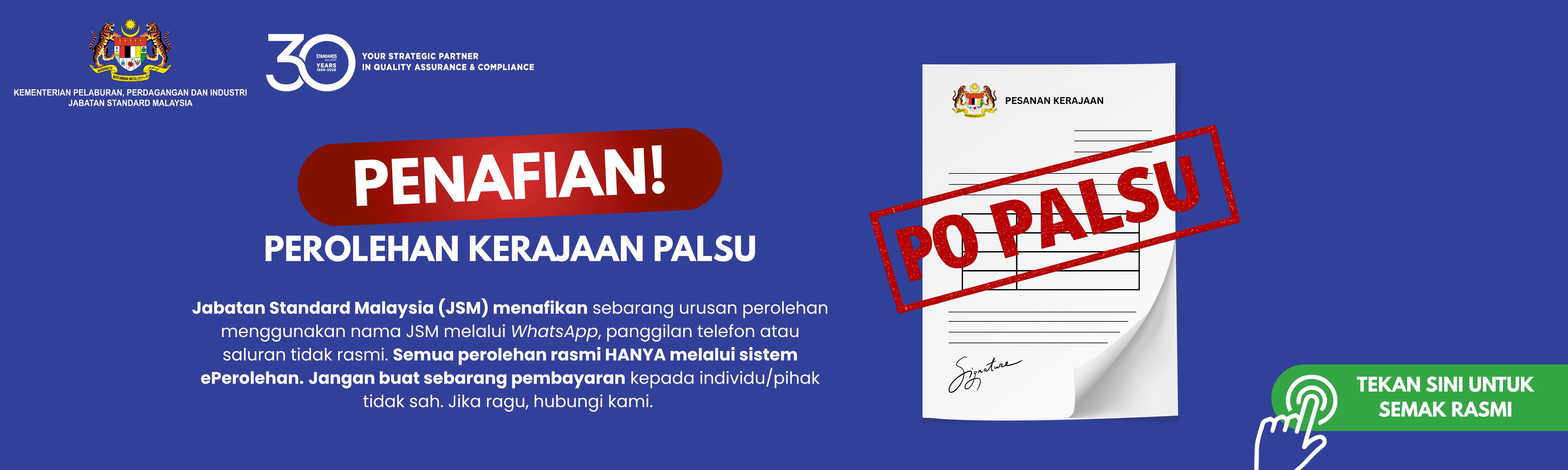 Penafian PO Palsu